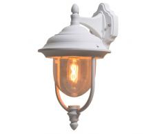 Konstsmide 7222-250 Parma Lampada da Parete, BxPxH 24x29x46 cm, 1 x 75 W, IP43, Colore Bianco Opaco
