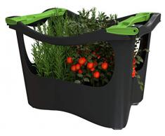 U-greeny Pflanzbox Fioriera rialzata per Piante da Balcone, Giardino e terrazza, Sistema di drenaggio dellAcqua Integrato, Resistente alle intemperie, Antracite