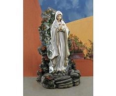 Design Toscano Blessed Virgin Mary Illuminated Scultura da Giardino Grotta Illuminata Beata Vergine Maria, 28x29x48.5 cm