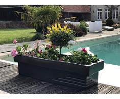 PlastUp Rotomoulage 91001GA1 - Fioriera con riserva dAcqua R&C, Colore: Grigio Antracite