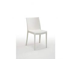 bica Perla Sedia, Bianco, 49x55x82 cm