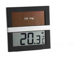 TFA Dostmann TFA Eco 30.1037 Termometro Solare Digitale, Black