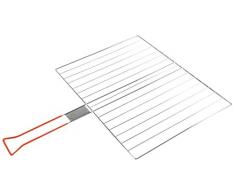 Laguiole 5PIC012LG - Griglia per cottura semplice, rettangolare, con manico in PVC, in acciaio, 30 x 40 cm