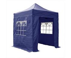 AIRWAVE Essential - Gazebo Pop-up con Lati Laterali, 2 x 2 m, Colore: Blu