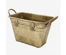 Better & Best 3141718 - Fioriera rettg con manici in metallo dorato, colore: oro