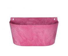 Artstone Vaso da fiori Oggetto da parete Claire, resistente al gelo e leggero, Rosa, 38x17x20cm