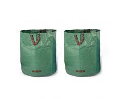 Fundwerk Garten-Abfallsack 500 L-2er Set Gruen Sacco dellImmondizia Pop-Up da Giardino, Verde, 500 Litri
