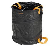 Fiskars Sacco da giardino PopUp con maniglie, Capacità: 56 litri, Nero/Arancione, Solid, 1015646