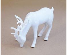 HGD CS24-1504 Statuetta Cervo in Piedi, Bianco