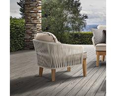 Rosa Splendiani 60-201BS Poltrona, Bianco Stone, 78x80x68 cm