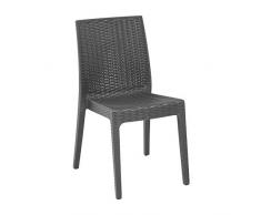 ARETA Are055 Sedia, Modello Selene Senza Braccioli, Antracite