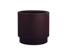 Hobby Flower Base Rotondo Vaso con Sistema di Auto-irrigazione, 35 x 35 cm, Colore del Cioccolato