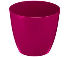 Plastkon vaso decorativo Decorative Flower Pot Ella lucido diametro: 21 CM, colore: fucsia/rosso