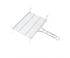 Rayen AA96 - Griglia da Barbecue, colore: acciaio INOX cromato, Acciaio cromato, grigio, 40x 40 cm