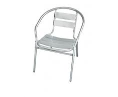 Galileo Casa Galileo 2409089 Sedia, Alluminio, Tubo 25 mm, 55x55x75 cm, Grigio