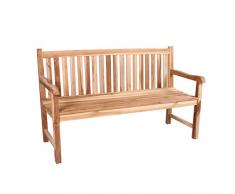 CHICREAT - Panchina da giardino a 3 posti, realizzata in legno di teak, circa 150 cm di larghezza