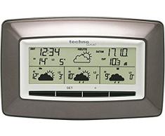 Technoline - WD 4005, Stazione metereologica radio controllata, con sensore esterno, colore: Argento [utilizzabile solo in Germania]