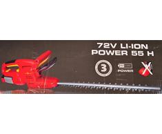 Wolf-Garten 41AG0DO-650 Ion Power 55 H Tagliasiepi 72V (Batteria Non Inclusa), Rosso, 2x2x2 cm