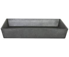 Artstone Sottovaso Ella, resistente al gelo e leggero, Nero, 29x5cm