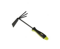Xclou doppelhacke – Zappa con formgerechtem TPE di manico in plastica – Zappa 3 rebbi & vanga, Verde e nero, 34 x 19 x 6 cm, 341600