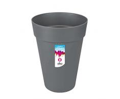 Elho Loft Urban Round High Vaso da Giardino, Antracite, 28x28x37.6 cm