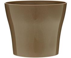 Plastkon vaso decorativo Tulipan diametro 17 cm, Tortora/Nero
