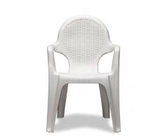 Scab Rudiano SAB328 Poltrona Intrecciato, Bianco