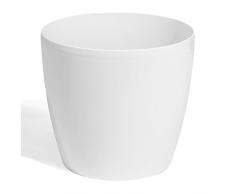 Bianco taglia XS Coubi rotondo fioriera pot, 0.5 l, 10 colori