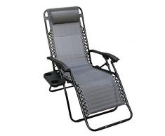 Eurosan, Poltrona Relax, Struttura Tiefschwarz, Tessuto Grigio Grafite, 95 x 65 x 14.5 cm, Rosso