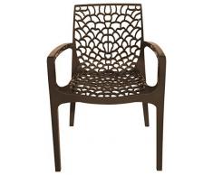 Unbekannt Moka, Sedia Design Spider Colore, impilabile, 53 x 58 x 81 cm