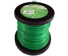 Riegolux 107642 Filo Decespugliatore Nylon Rotondo, Verde, 2,4 mm x 100 m