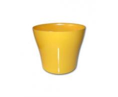 Plastkon vaso decorativo Tulipan diametro 17 cm, giallo