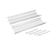 Sauvic 92185-Set scolapiatti Armadio 85 cm, Inox 18/8