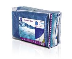 Gre CPROV700 - Colore Blu A Forma di Copertura Estiva Piscina Otto di 710 x 475 Centimetri
