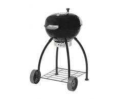 Dehner - Barbecue sferico a carbonella Vancouver 50, ca. 99 x 68 x 66 cm, Superficie Grill Ø 50 cm, Alluminio/Acciaio Inossidabile/Metallo, griglia a Sfera Nera