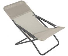 Lafuma Sedia a sdraio, Pieghevole e regolabile, Transabed, Batyline, Colore: Segale, LFM2863-8548