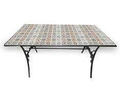 Galileo Casa Rodi Tavolo Rettangolare Mosaico 145x83xh75cm, Nero