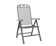 greemotion Toulouse Sedia da Giardino, Grigio, 58x64x108 cm