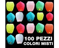 AREA Sky Lanterne Volanti Cinesi Colorate, Misti