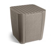 Allibert Luzon (Flache Rattanoptik) Tavolino Basso, Cappuccino