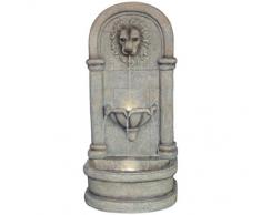 Dehner Giardino Fontana da Parete Faro con Illuminazione a LED, ca. 103.5 x 38 x 49.5 cm, Poliresina, Grigio
