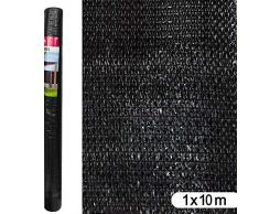 Ldk Garden - Rete di occultamento per giardino, in plastica, 10 x 1 m, colore: Nero