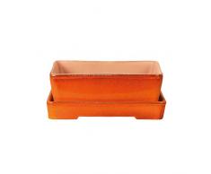 Herstera 11301620 - Vaso per bonsai, 20 x 14 x 7 cm, Arancione