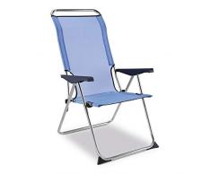 Solenny 50001072725199 – Poltrona a 5 posizioni, schienale ortopedico, colore: blu