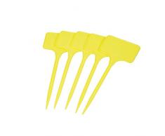Xclou Etichette delle Piante 15 Pezzi - Erbe Schilder, pianta Maschio per Scrivere - Erbe Plug Set per Indoor e Outdoor, Giallo, 22 x 22 x 7.5 cm, 360157