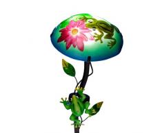 Trans Continental Group - Lampada da Giardino a LED, a energia Solare, a Forma di Fungo, Motivo: Rana