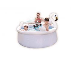 Jilong Piscina AUTOPORTANTE Spray Flamingo con SPRUZZO E Attacco Tubo Acqua, Bianco