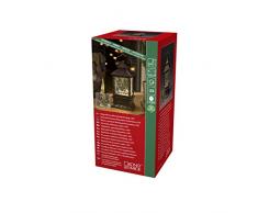 Konstsmide - Lanterna LED con Palla di Vetro e Neve, Scena di Mercato, Small 22cm