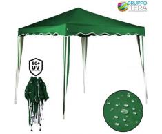 Rebecca Mobili Gazebo Pieghevole Verde Poliestere Metallo con Sacca Sagra Giardino Campeggio 3,1 x 3 x 3 mt cod. RE6306