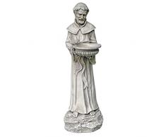Design Toscano EU1365 San Francesco: Statua del Santo Patrono della Natura, Beige, 20.5x20.5x56 cm